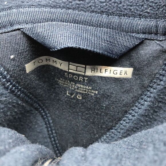 Tommy Hilfiger Sport Navy Blue Long Sleeve Fill Zip Jacket Size L Mens - Picture 4 of 12